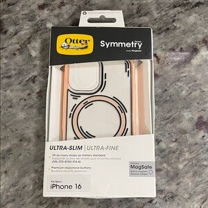 New OtterBox Symmetry Peach/Clear Case iPhone 16